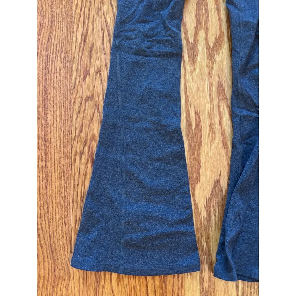 Alo Yoga High Waist Alosoft Flare Leggings Navy Blue‎ Heathered Yoga Pants XS